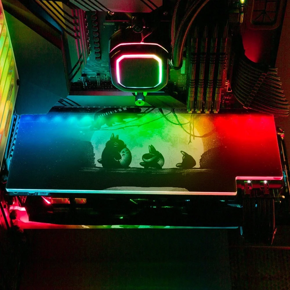 Totoro RGB GPU Backplate with Vent Cut Outs and ARGB (Addressable LEDs) - Picture 5 of 7